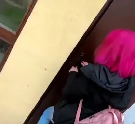 POV with a pink hair beauty