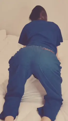 Who wants to help undress this Asian nurse?