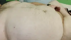 Big belly, big cum shot.