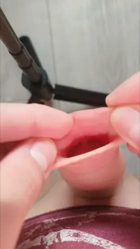 The advantage of having a foreskin. Lots of options to play 😁💧