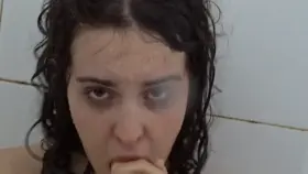 Enjoying my dildo in the shower..