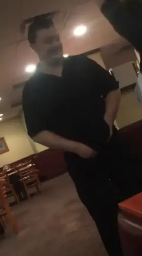 Instead of giving the waiter a tip, she gets his tip