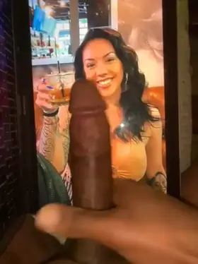 BBC Jerking to big booty white girl