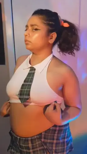 We studying for the test together, and you look up from your notebook...and boom! Titty drop!