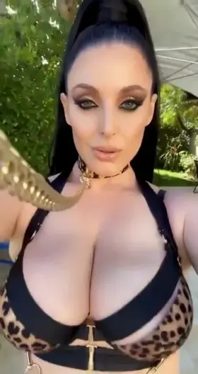 Angela white on a leash