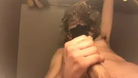 stare at mommy’s cock while she edges over you