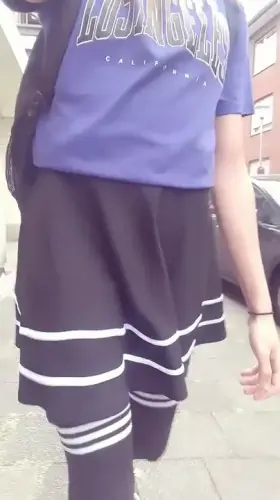 decided to be a slut and flashed my lil dick out in public :3