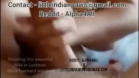 Indian Couple in Lucknow Invited me this Saturday! What a beautiful wife she is and what an amazing husband he has been to let her have fun with me (Full video link in comments)