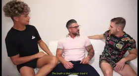 He sucked me and my friend's cock🍆 and then we fucked him hard in the ass😳 visit comment section 4 direct access to all my hot content🍆