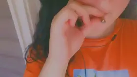 Listening to music, getting stoned, and hoping my family doesn’t see me flashing my tit for you guys 🧡😘