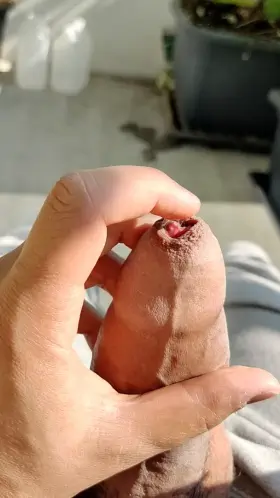 playing with my precum 🤤😋