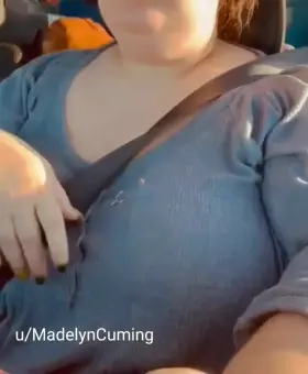 Pulling my tits out while driving.. I hope I don't cause a wreck!! 🥺