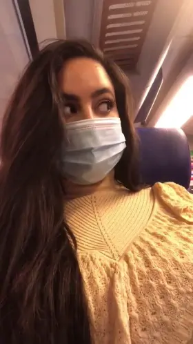 First time flashing on the train.. can you see how nervous I was?