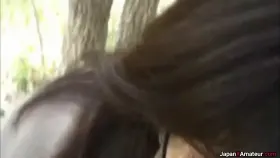 Amateur Japanese Lady Sucking A White Cock Outdoors