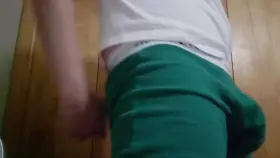 [38] Green boxer briefs are the new grey sweatpants!