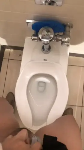 Messing up a public bathroom