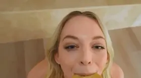 Lily Larimar enjoying a cum cookie