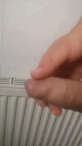 Stroking my uncut semi! (35)