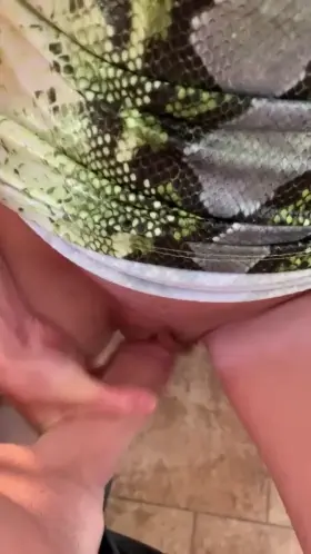 Using his cock on my clit!