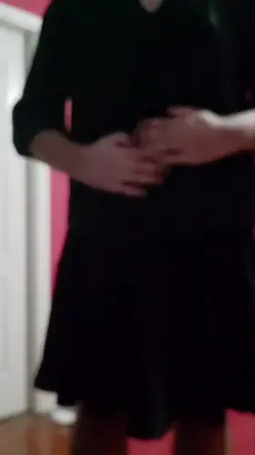 Gender is a funky thing for me right now, but wearing this skirt feels right, even with this thing in the way