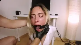 Gagged for so long I forgot how to swallow. Luckily shortly after this I got reminded by swallowing a huge load.