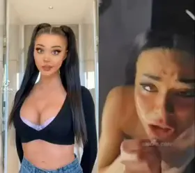 She goes crazy for cum