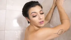 Bisexual Threesome In The Bathroom