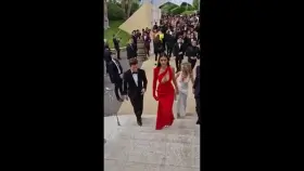 Nina Dobrev showing off her cleavage