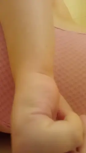 Peeing my cute pink panties [F]