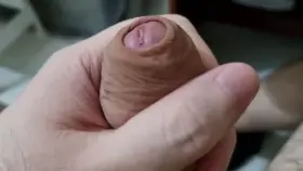Playing with my foreskin while edging