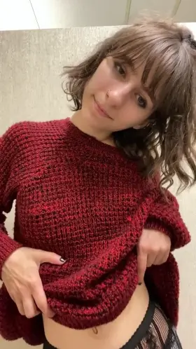 I got you something! I kept it warm under my sweater for you 🖤