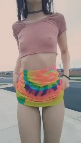 Little titties and tye dye