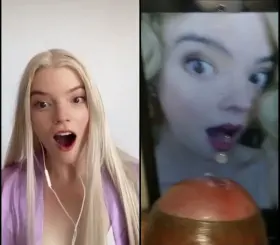 Anya's reaction on me cumming during zoom call