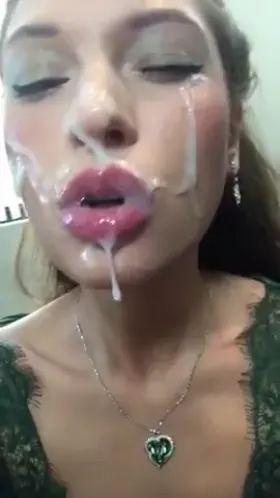 cumslut with cum in hair