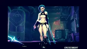 Jinx's nude catwalk (Crisisbeat/SloppyGedits) [League of Legends]