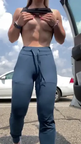 I got honked at in the target parking lot flashing. My reaction is at the end 🤣