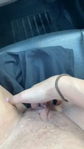 Naked in my car playing 💦