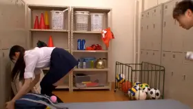 College girl doing mischief with her classmate