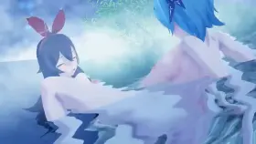 amber and Eula (lluanhyperzero )[genshin impact ]