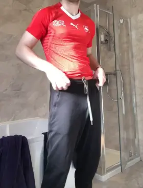 After practice strip down and whip out ⚽️