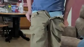 My bulge isn't nearly as big when confined in tight underwear. Barely noticeable.