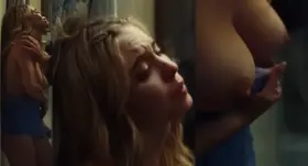 Sydney Sweeney's nipples are rock hard in this scene