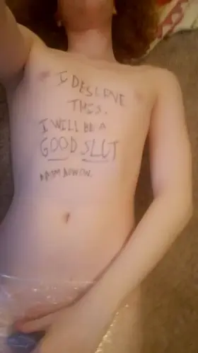 Dumb slut did not wear chastity