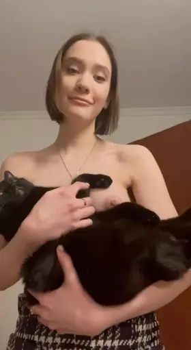 is my cat... i mean... am i cute enough for u?