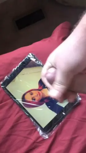 My amazing cousin getting cum she deserves. Kik lovetributes199 if you want to cum for her too, will feed pics for cum tributes.