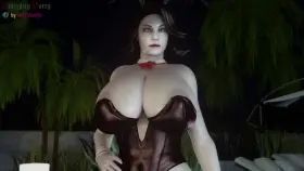 Bunny Lady Dimitrescu handjob and blowjob (AlmightyPatty)