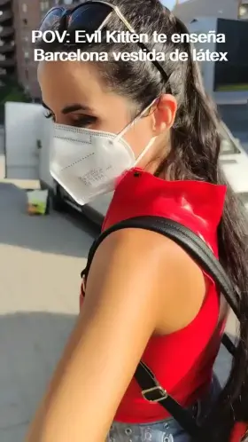 Evil Kitten showing you Barcelona while wearing latex in public :)