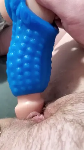 Crackers Sheath on one of my small dildos..