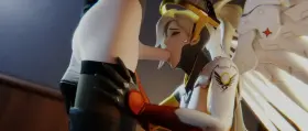 Mercy sucking Futa 2B (Shir0qq)