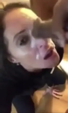 White wife gets huge facial from BBC bull